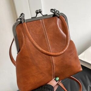 NEW:  Elegant Brown Handbag in clear waterproof drawstring bag